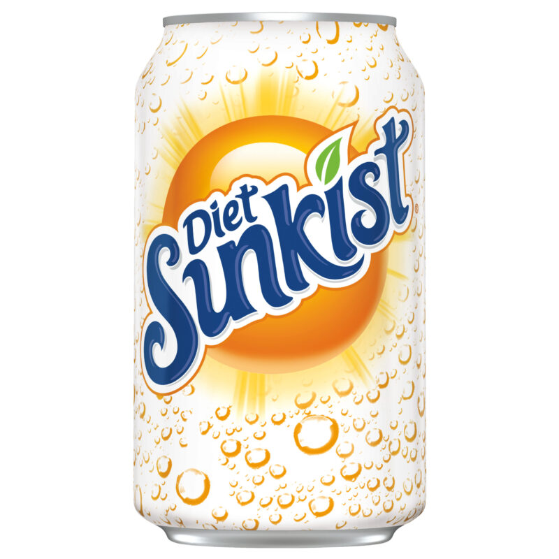Sunkist Orange Diet Soda Can 12 Oz. - 2 x 12