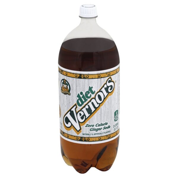 Vernors Diet Ginger Ale Soda Plastic - 2 Lt. x 8