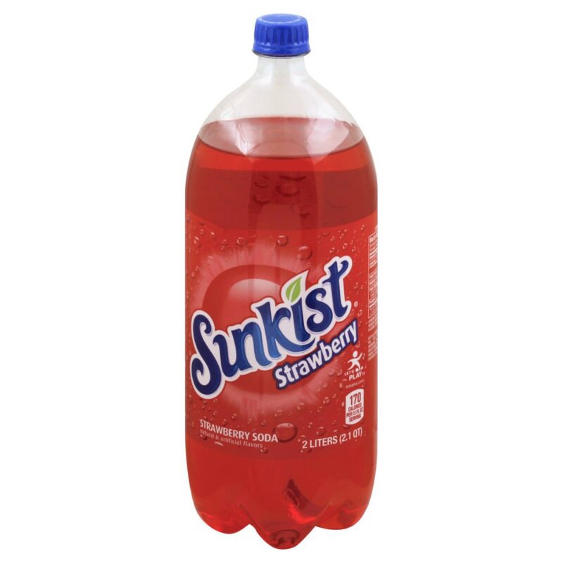 Sunkist Strawberry Soda Plastic - 2 Lt. x 8