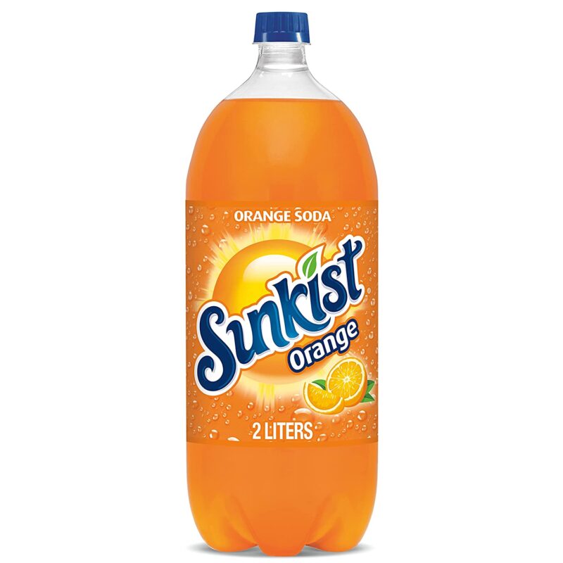 Sunkist Orange Soda Plastic - 2 Lt. x 8