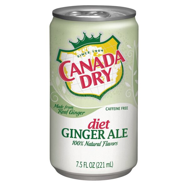 Canada Dry Ginger Ale Diet Slim Can - 7.5 Oz. 4 x 6