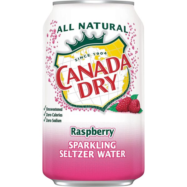 Canada Dry Seltzer Raspberry Can - 12 Oz. 3 x 8