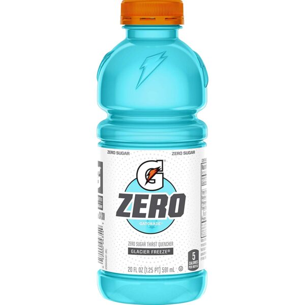 Gatorade Zero Glacier Freeze Plastic 20 Oz. x 24