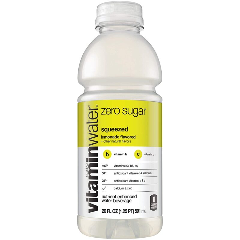 Vitaminwater Squeezed Lemonade Zero Sugar Plastic 20 Oz. x 12