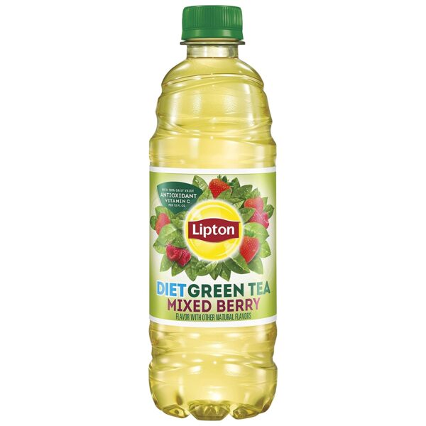 Lipton Diet Green Tea Mixed Berry Plastic - 16.9 Oz. x 24